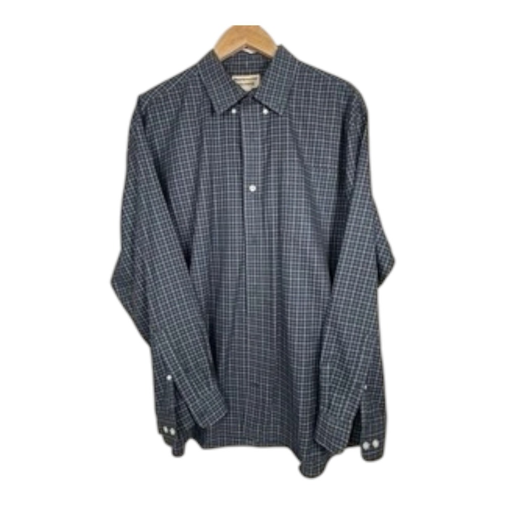 Duluth Trading Co  Mens XL Navy Blue Button Down Long Sleeve Shirt